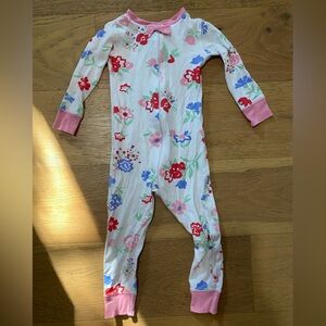 The Beaufort Bonnet Company Floral Girls One Piece Pajama 2T VGUC